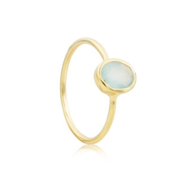 Aqua chalcedon ring sale