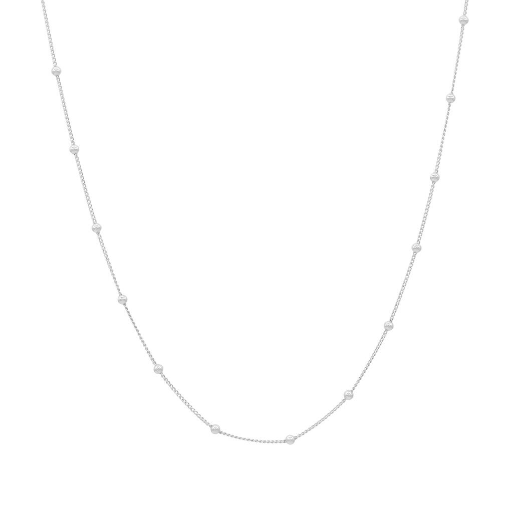 Natürliche Türkiskette Mit Glatter Rondellmatrix, Flacher Gliederkette Und Karabinerverschluss Aus Rhodiniertem Silber 925 O 7 Mm Verstellbar Von 44 Bis 46 Cm 30 G 1