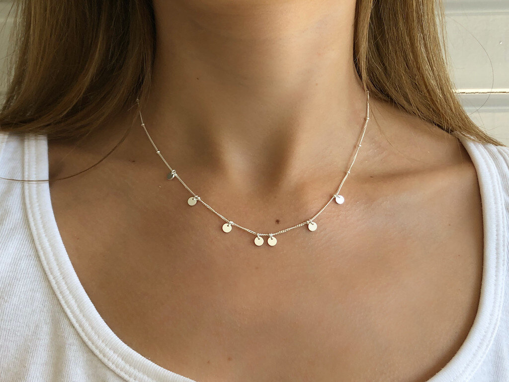 925 Sterling Silber Halskette Mit Echten Halbedelsteinen – Elegant & Hypoallergen
